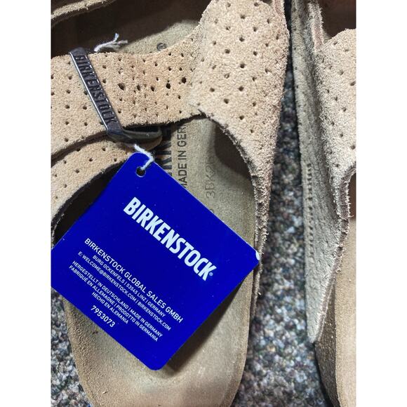 Birkenstock Arizona Emboss Dots Beige Men 7 Women 9 Narrow Fit Slip On New main image 5